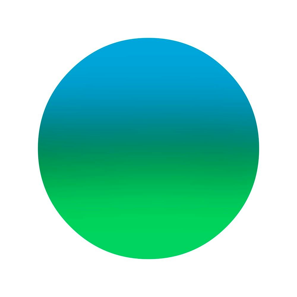 Blue And Green Ombré Gradient Circle
