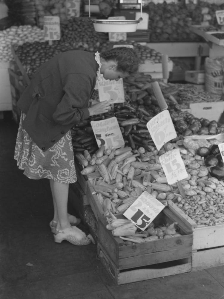 Weighing Chickens In Produce Market, San Antonio, Texas By Russell Lee