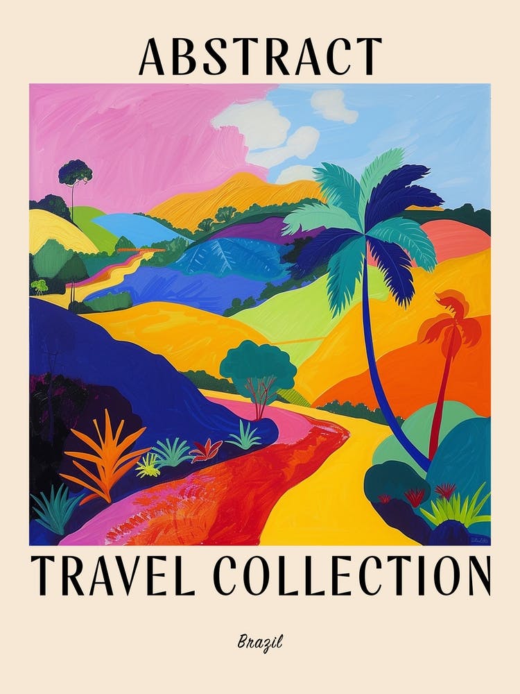 Abstract Travel Collection Poster Brazil 3
