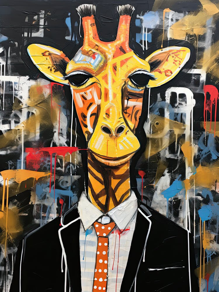 Giraffe in office suit 2