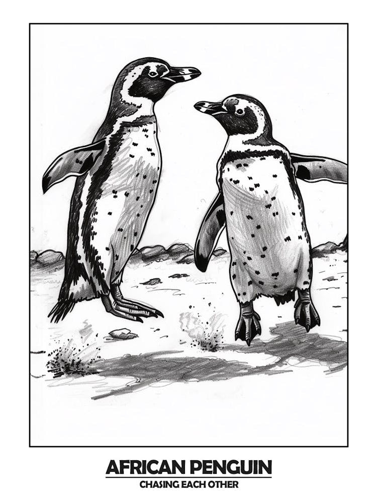 Penguins Chasing Eachother 1