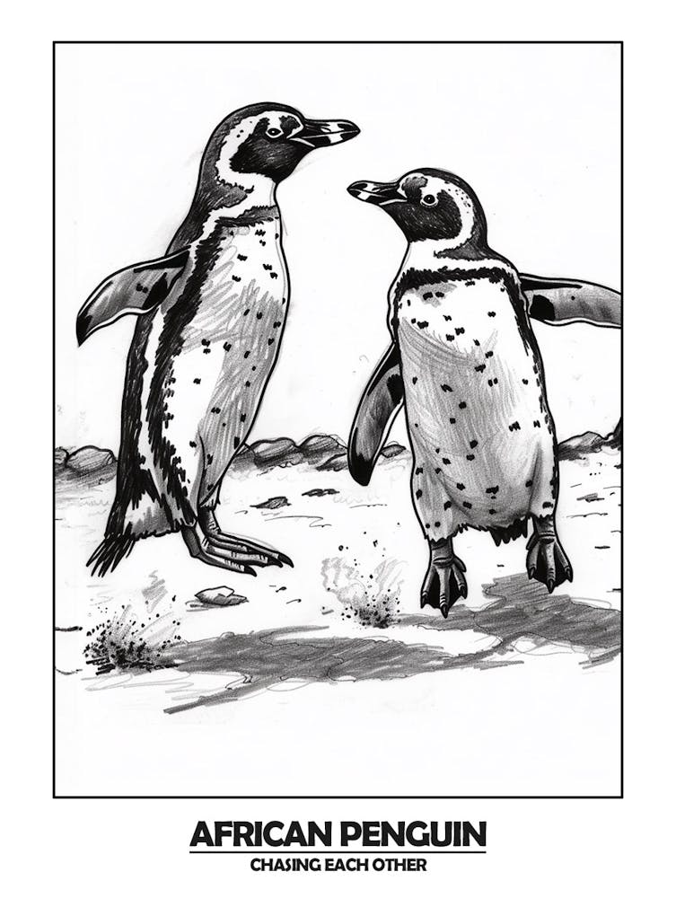 Penguins Chasing Eachother 1