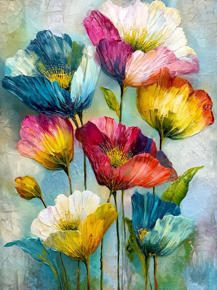 Poppies nature flora art 3