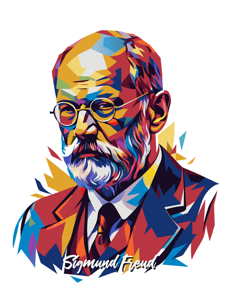 Sigmund Freud 03 Portrait WPAP Pop Art