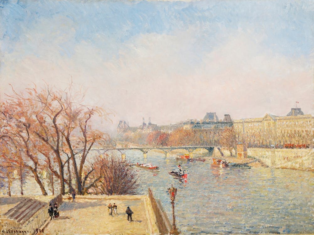 The Louvre, Morning, Sunlight (1901), Camille Pissarro