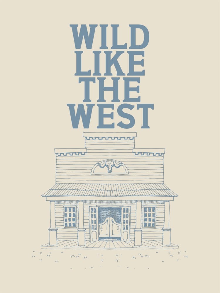 Wild Like the West Poster, Vintage Horse Art, Retro Western Print, Texas Art, Cowboy Artwork