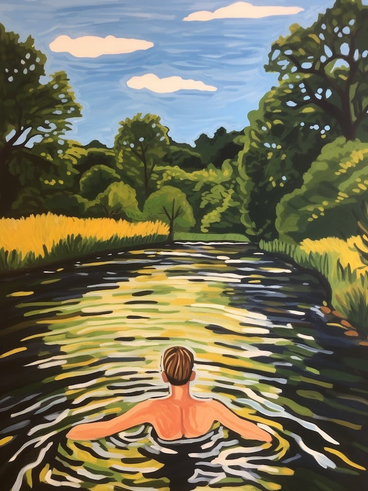 Wild Swimming At River Wensum Norfolk 1