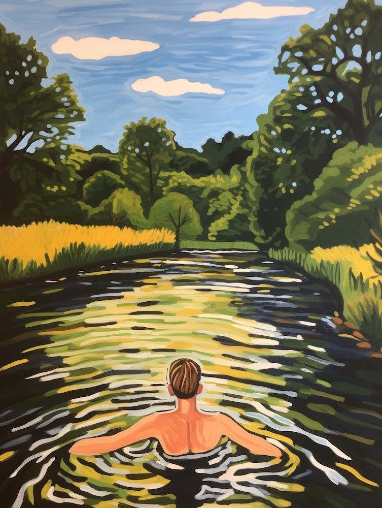 Wild Swimming At River Wensum Norfolk 1