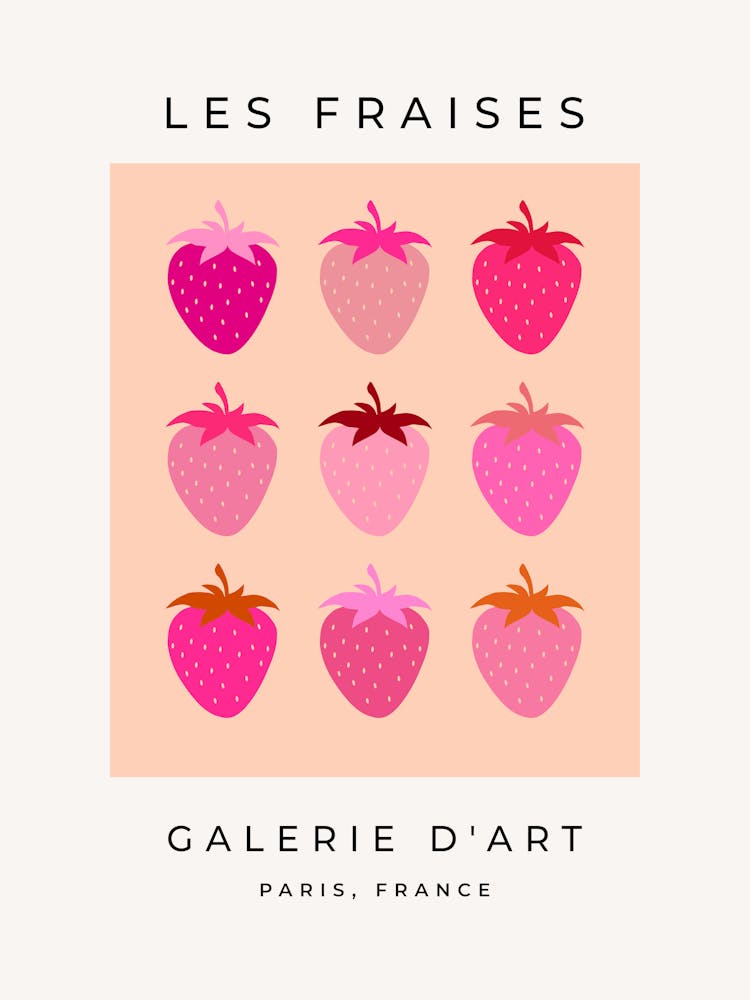 Les Fraises | 02 – Pink And Orange Strawberries Fruit