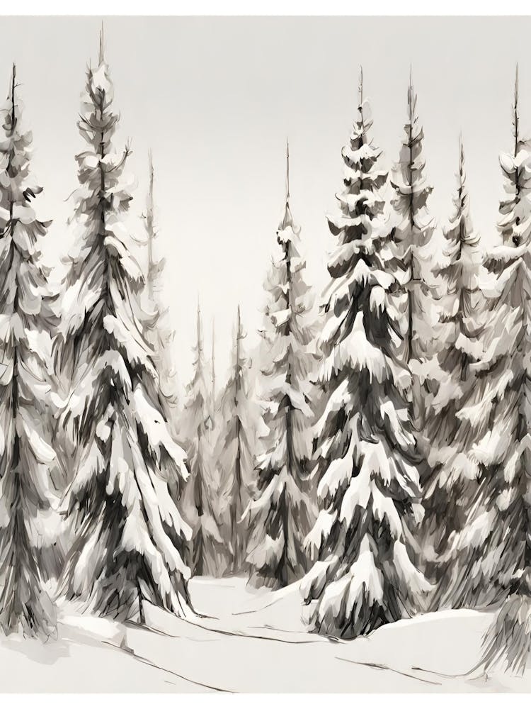 Snowy Pines