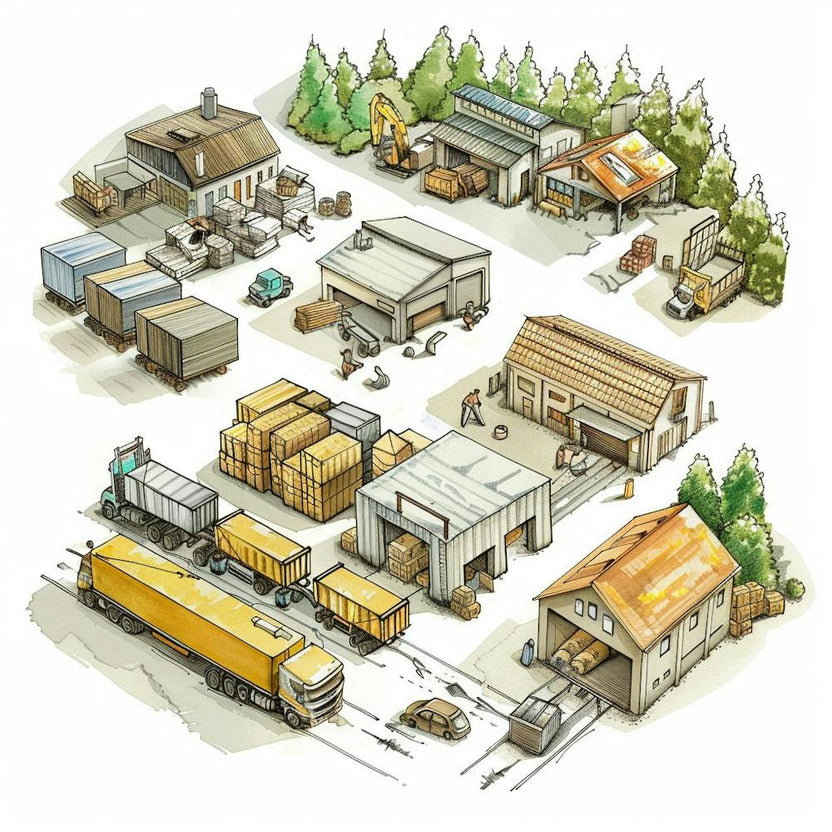 Illustration Of A Factory