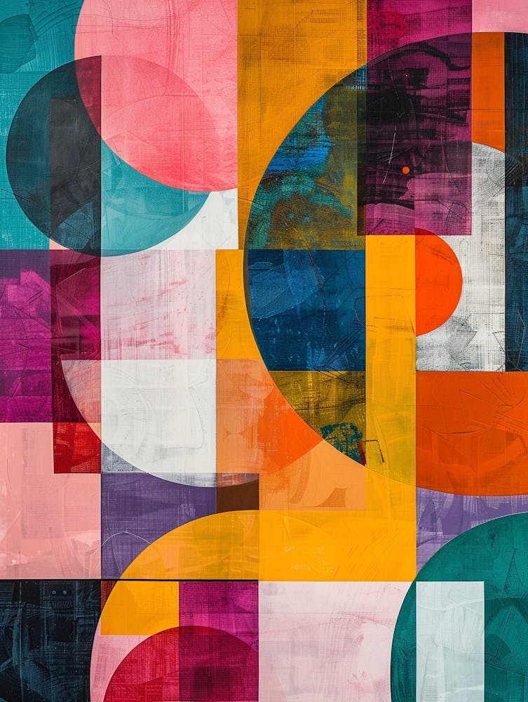 Playful And Colorful Geometric Shapes Arranged In A Fun And Whimsical Way 26