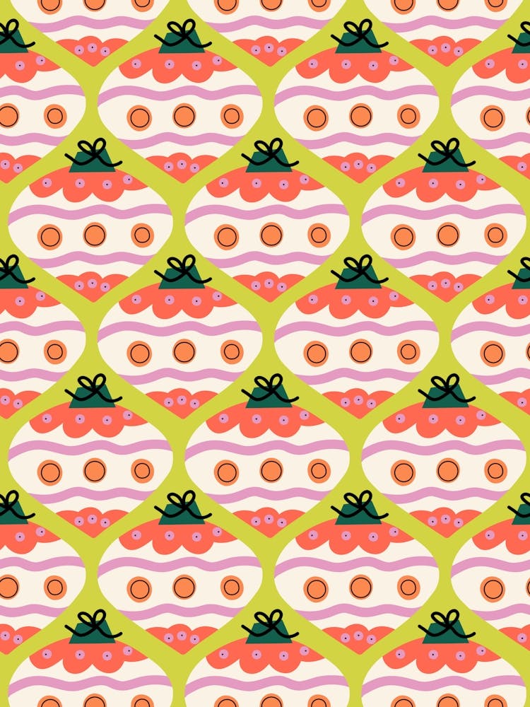 Retro Tear Drop Christmas Ornament Ogee