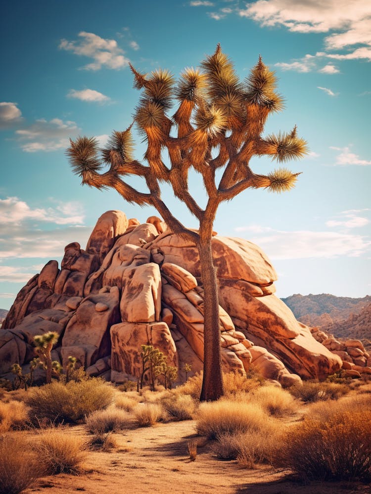 Joshua Tree In Mountain Foothill In South Western Style (3)