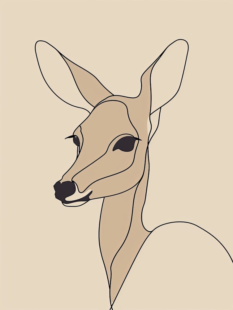 Deer - Boho, Line Art 11