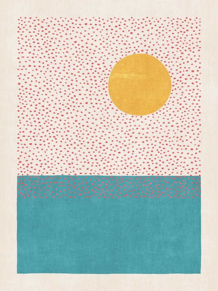 Abstract Landscape Sun over the Sea