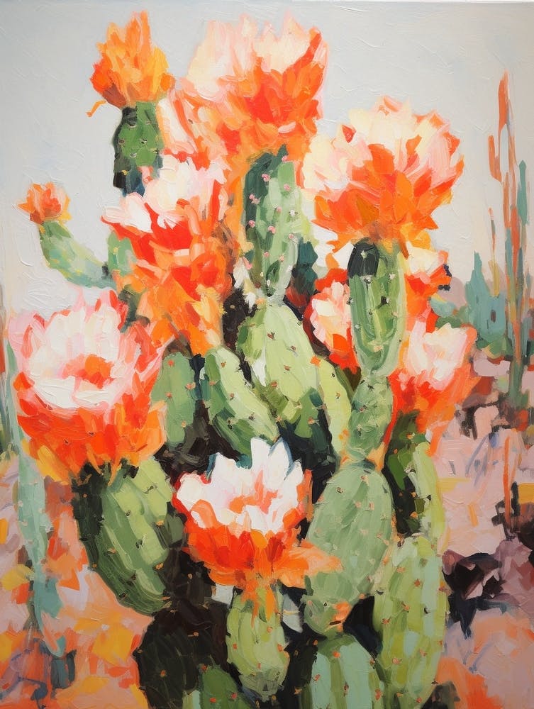 Cactus Painting Woolly Torch Cactus 4