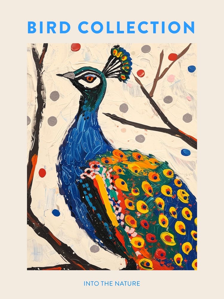 Peacock On The Branches Painting 1 Poster