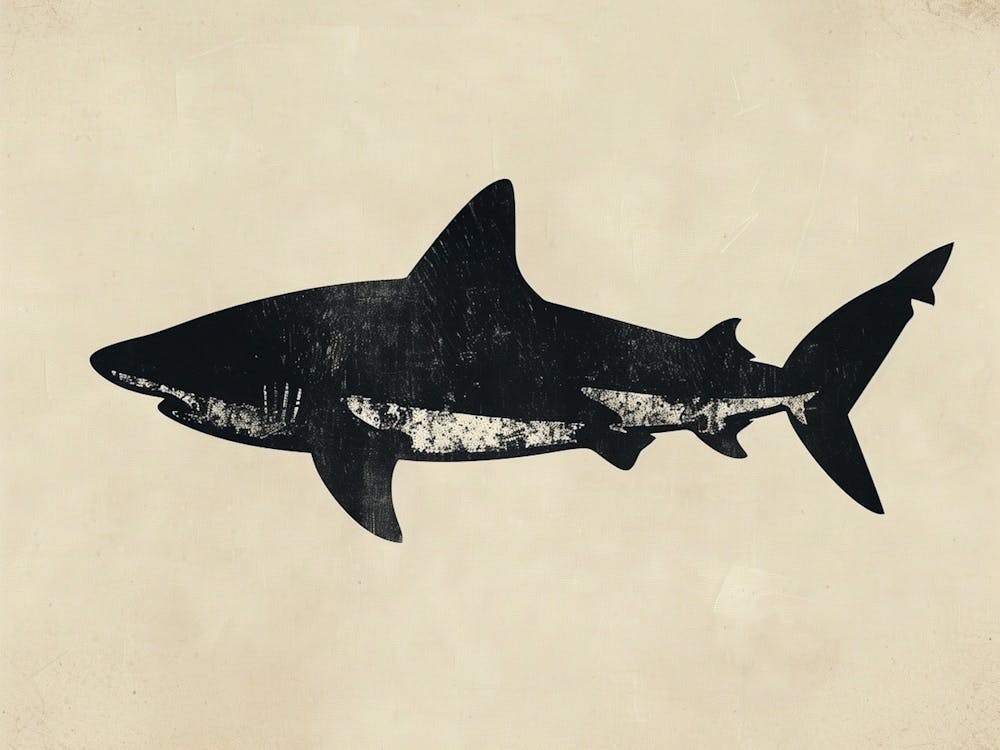 Tiger Shark Grey Silhouette 7