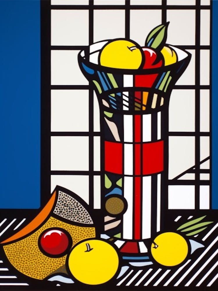 Stock Flower Still Life  4 Pop Art Style