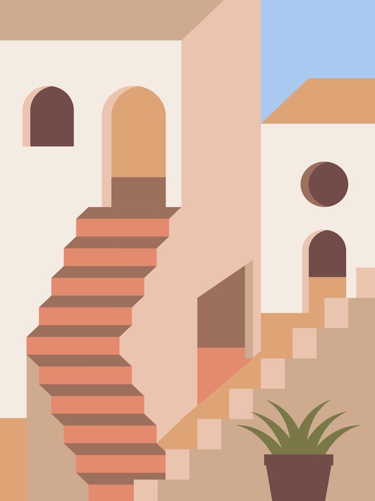 Santa Fe. Boho travel art. Egypt poster — boho travel poster