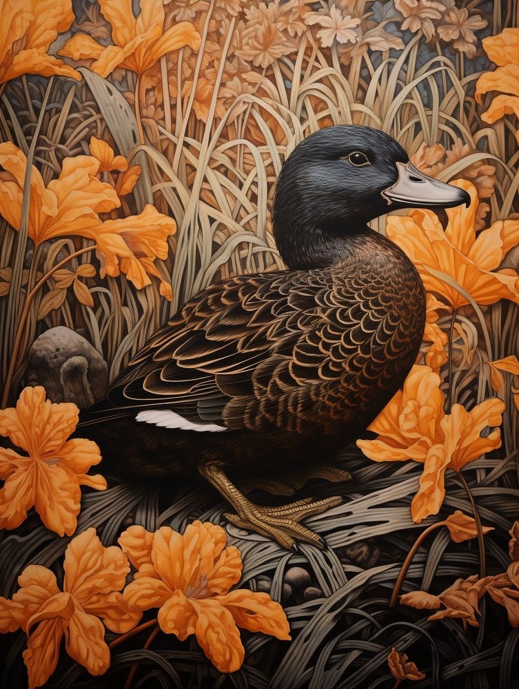 Dark And Moody Botanical Duck 3