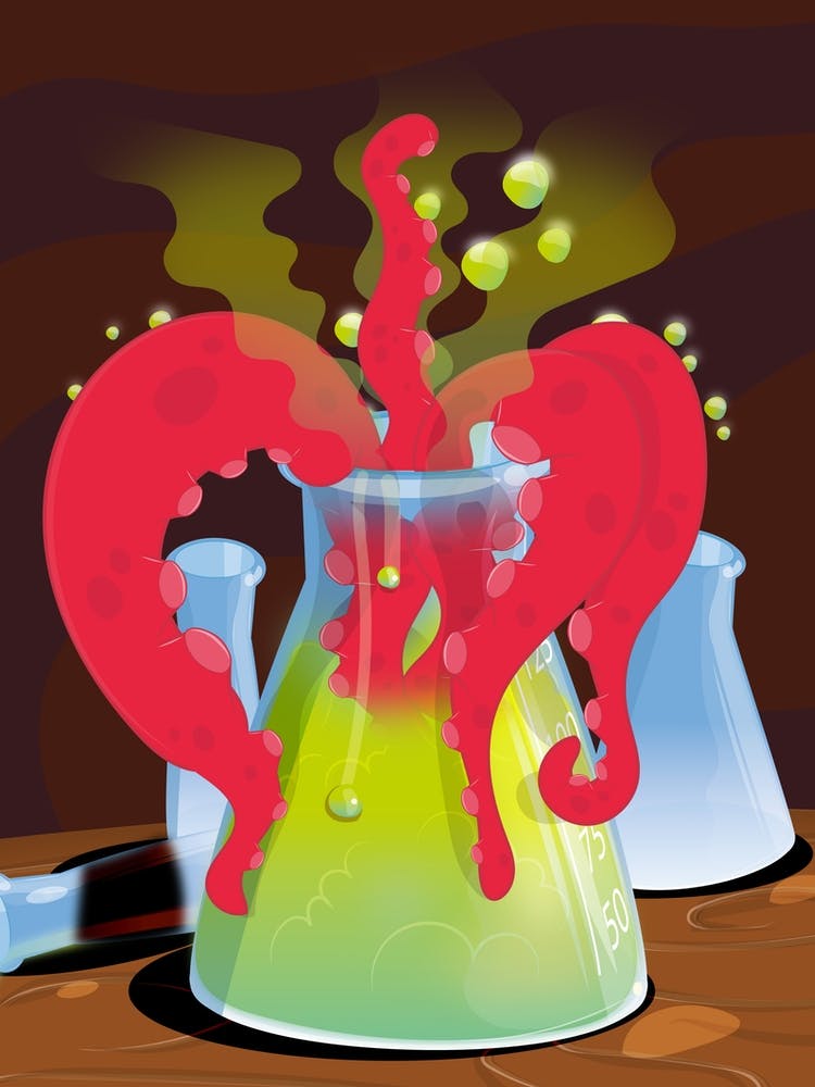 Science Flask Experiment Lab Monster