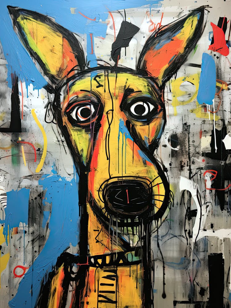 Woofing the Streets: Neo-Expressionism in Basquiat style
