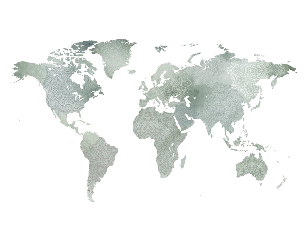 Mandala World Map No 160