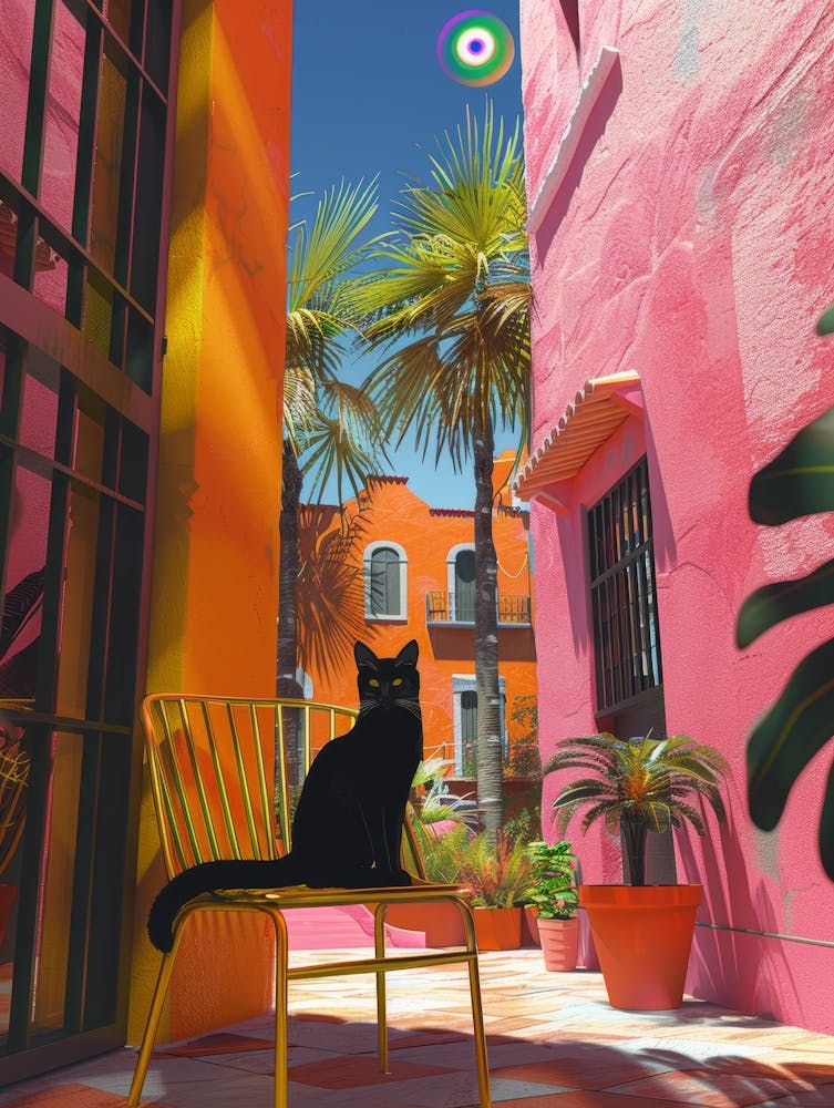 Cat On A Chair 2