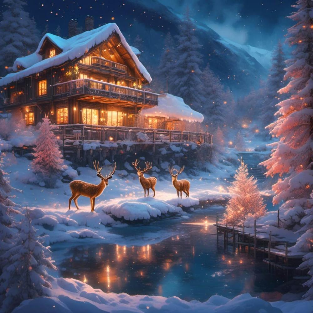 Winterliche Weihnachten am See