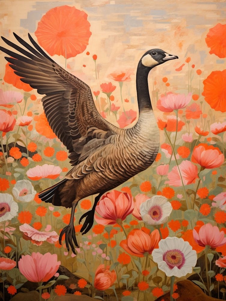 Canada Goose 4 Detailed Bird Painting