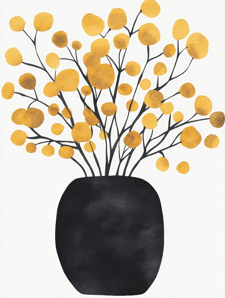 Yellow Flowers In A Vase 4