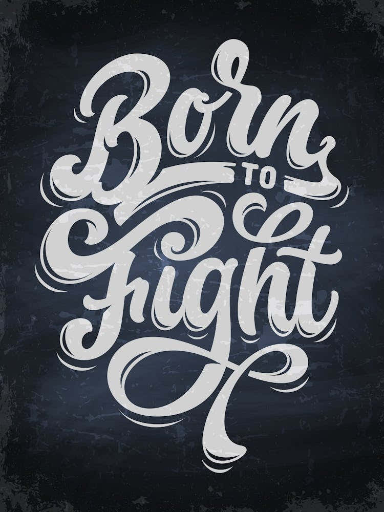 Born To Fight — kitchen art print, kitchen wall decor