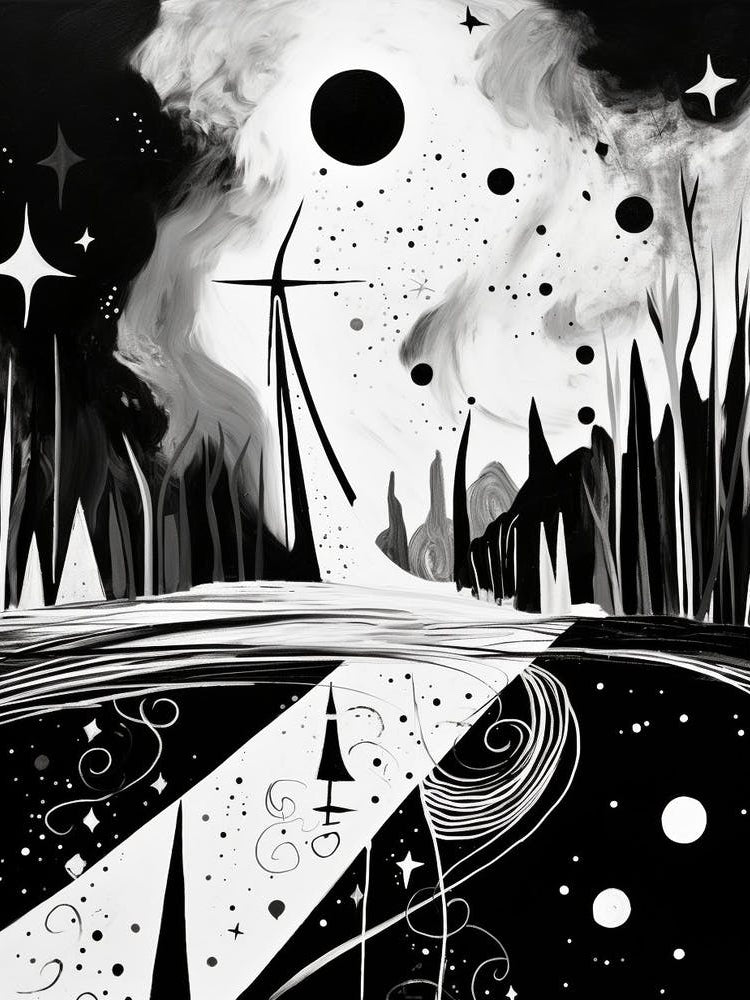 Dreams Abstract Black And White 3