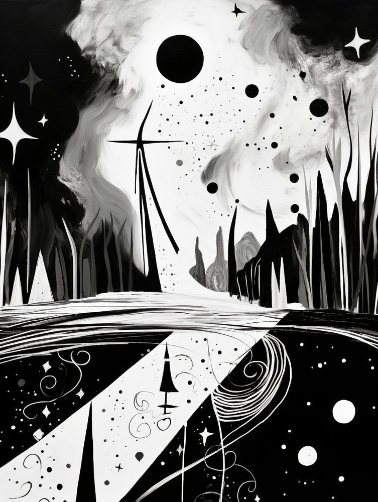 Dreams Abstract Black And White 3