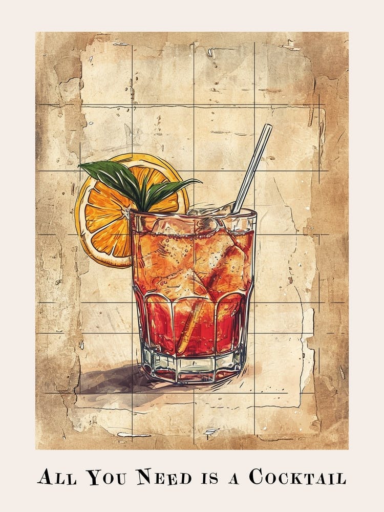 All You Need Is A Cocktail Tile Poster 4