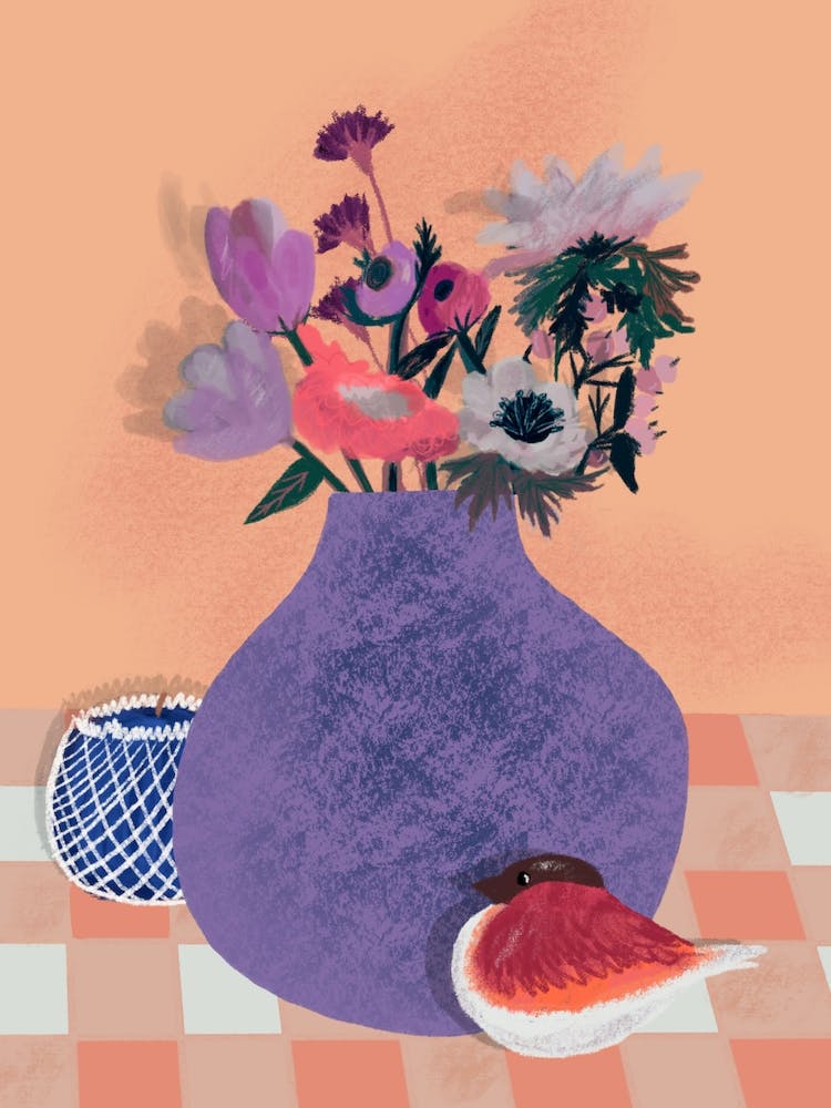 Still Life Flowers in Vase
