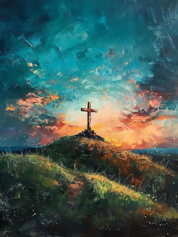 Christian Life, Digital Christian Painting, Christian Cross Painting, Bible Art, Religious Art, Jesus Christ Art, Jesus Cross Digital Art