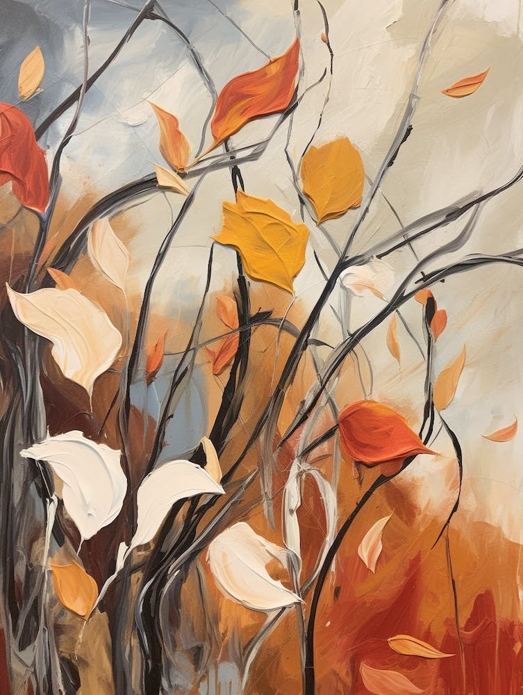 Fall Flower Painting Moonflower 2