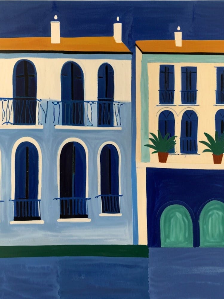 Blaue Häuser 1
