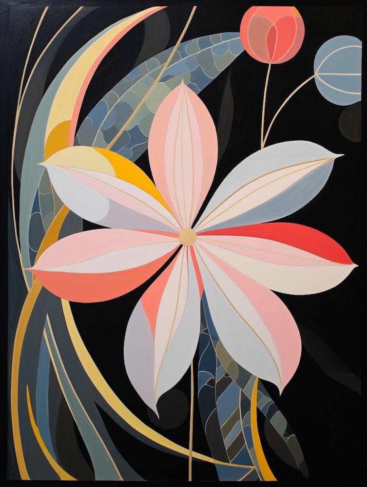 Daisy 4 Hilma Af Klint Inspired Flower Illustration