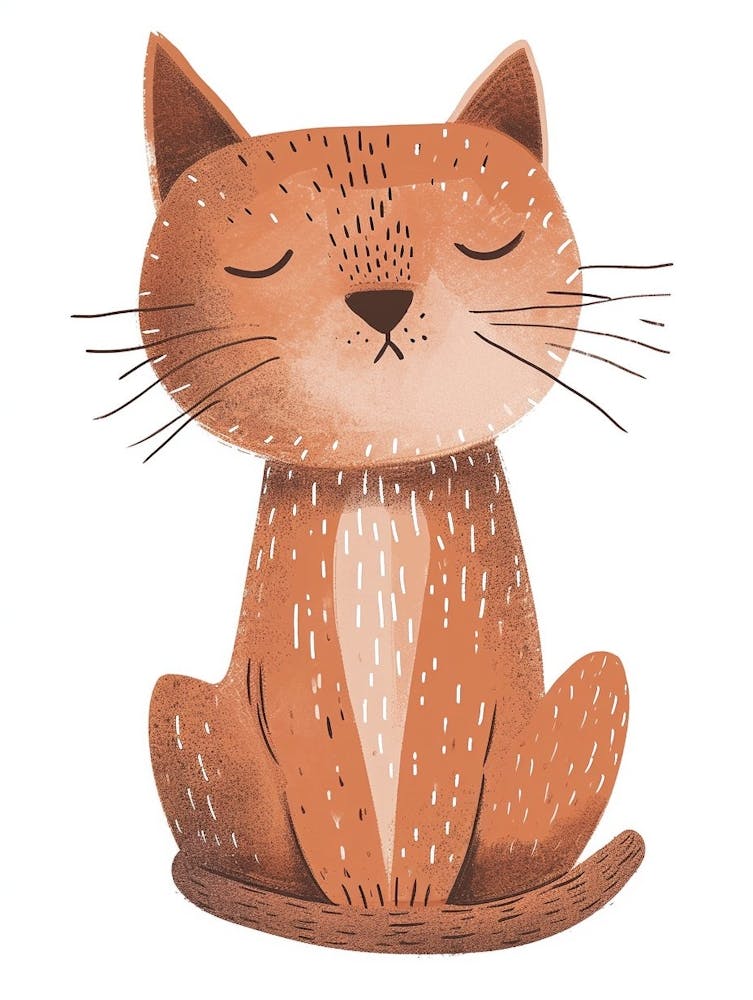 Cornish Rex Cat Clipart Illustration 4