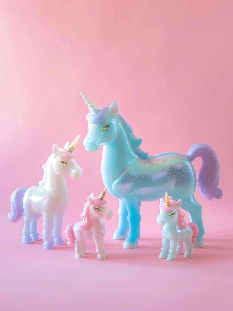 Toy Unicorn Family Pastel 2