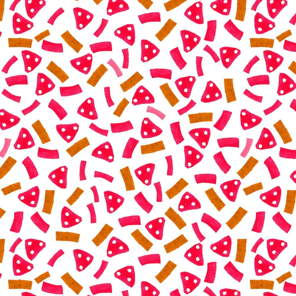 Geometric Marks Pink Brown