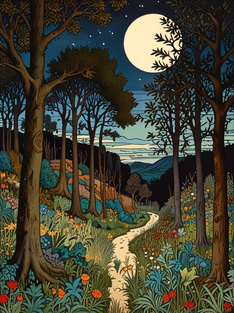 William Morris Moonlight Path 2