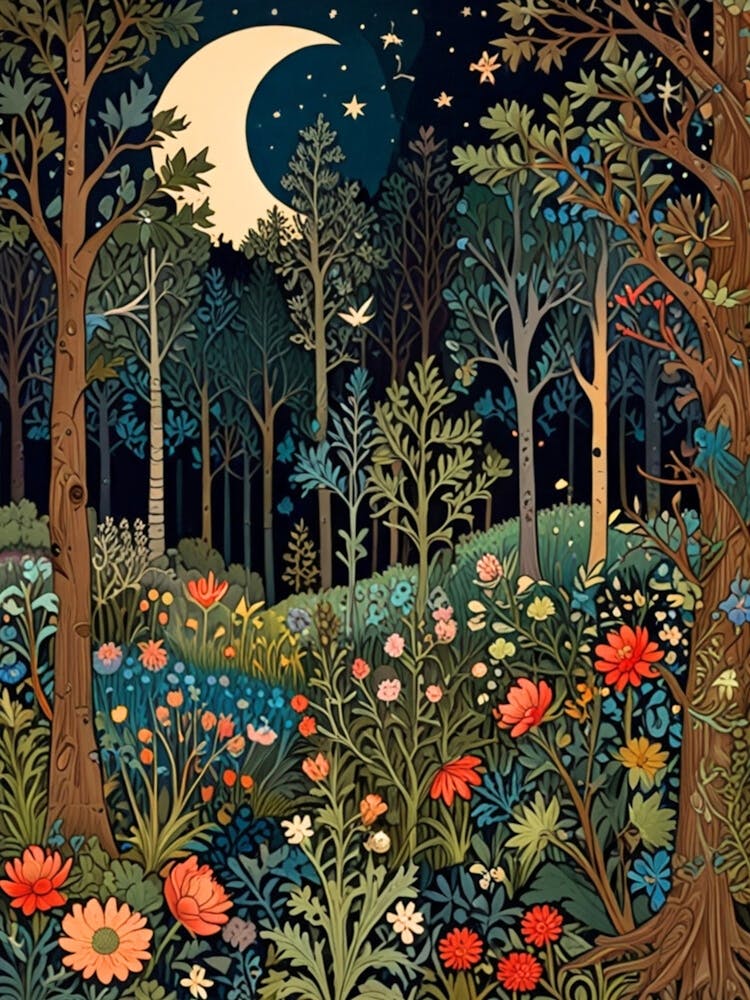 William Morris Night In The Forest 39