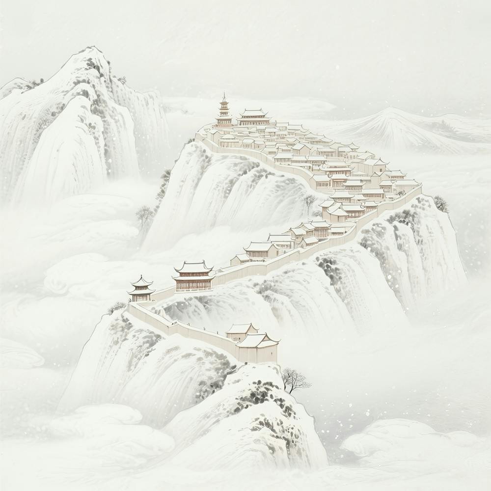 Chinese Snow Village