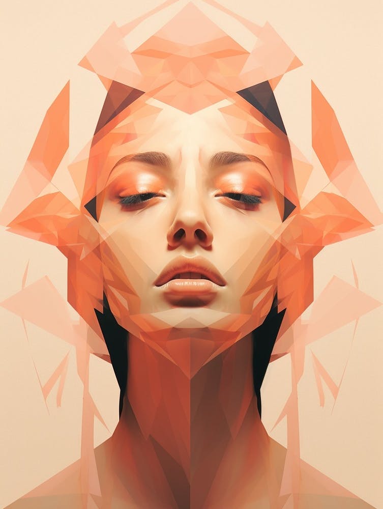 Abstrakte geometrische Dame 11