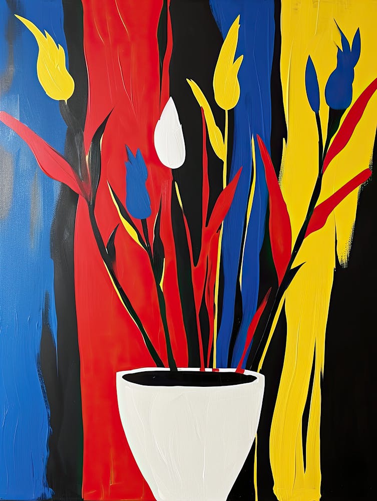 Blumen in einer Vase, Pop Art